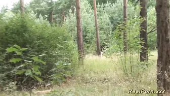 German Teen Banged In The Forest