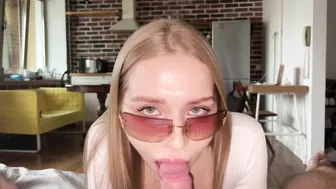 Pretty Whore Sucks Dirty In Her Glasses