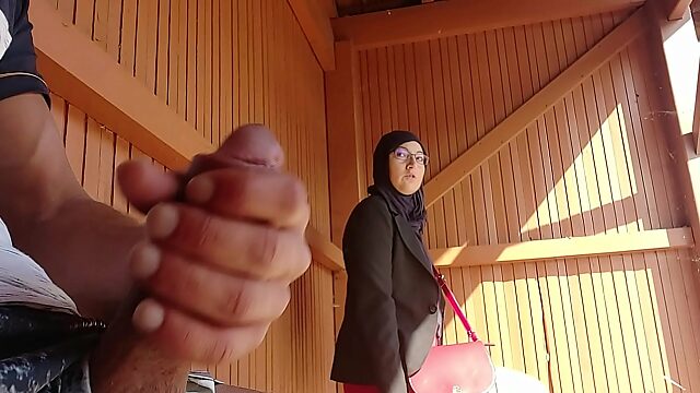 Muslim Girl Gets Shocked By Huge Young Cock At Bus Stop