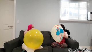 Playing With Balloons - Ft. Candy Luxe - Non Pop - Blowing Up - Big Tits Balloon Bouncing