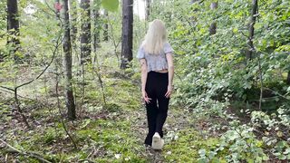 Beautiful Pov Blowjob In The Forest With A Russian Blonde