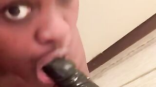 Sucking My Dildo