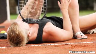 Real Plumper Queening Her Tennis Trainer