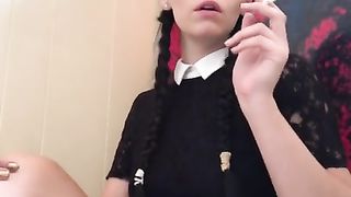 Wednesday Addams Smoking Cosplay