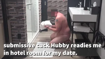 Cuck Hubby Dries Cheating Hotwife After Shower In Hotel Before She Leaves For Date In Hotel Bar