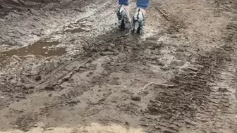 Muddy Walk In Heels