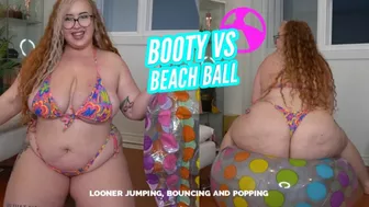 Booty Vs Beach Ball - Gwen Adora And Her Bbw Ass Bounce On A Balloon For The Looners! - Sd Wmv