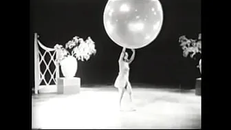 Vintage Babe On Stage With Props Doing Strip Routine